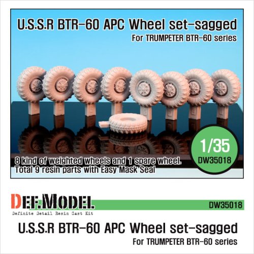 Go to product DEF MODEL DW35018 - 1:35 BTR-60 APC Sagged Wheel set