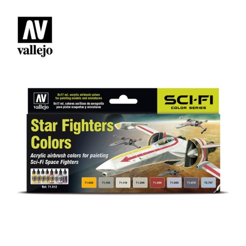 Go to product VALLEJO 71612 - Sci-Fi Star Fighters Colors - Model Air Set