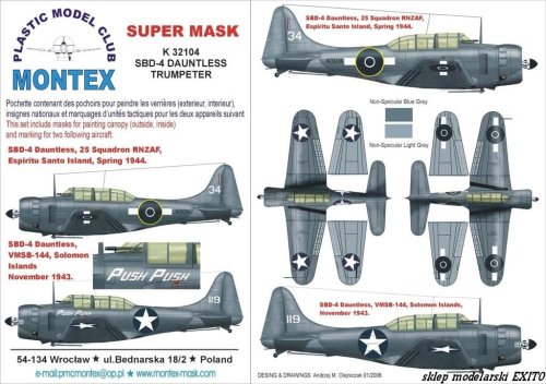 Go to product MONTEX K32104 - 1:32 SBD-4 Dauntless