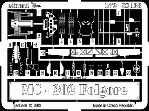 Go to product EDUARD SS138 - 1:72 MC 202 Folgore