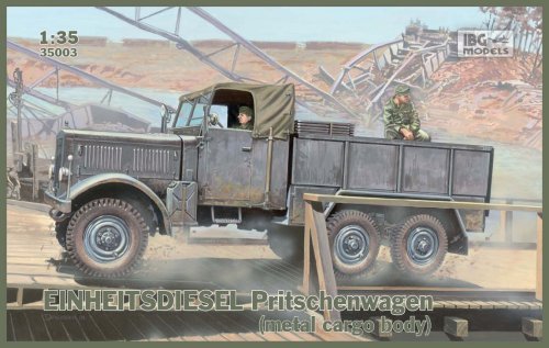 Go to product IBG 35003 - 1:35 Einheitsdiesel Pritschenwagen (metal cargo body)