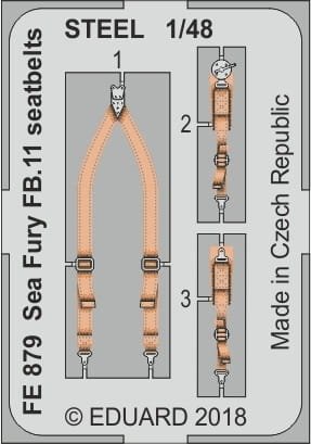 Go to product EDUARD FE879 - 1:48 Sea Fury FB.11 seatbelts - Steel
