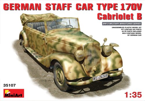 Go to product MINIART 35107 - 1:35 German Staff Car Type 170V Cabriolet B