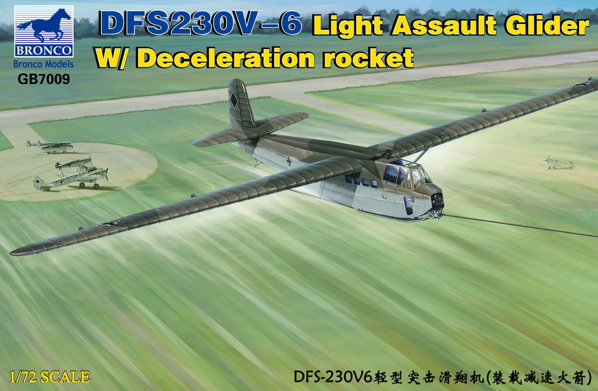 Go to product BRONCO GB 7009 - 1:72 DFS230V-6 Light Assault Glider w/Deceleration Rocket