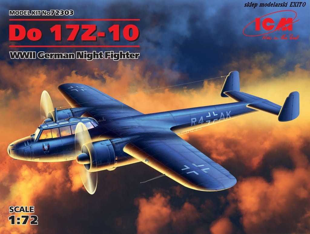 Go to product ICM 72303 - 1:72 Dornier Do 17Z-10 WWII German Night Fighter