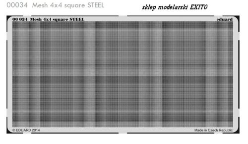 Go to product EDUARD 00034 - Mesh 4x4 square Steel