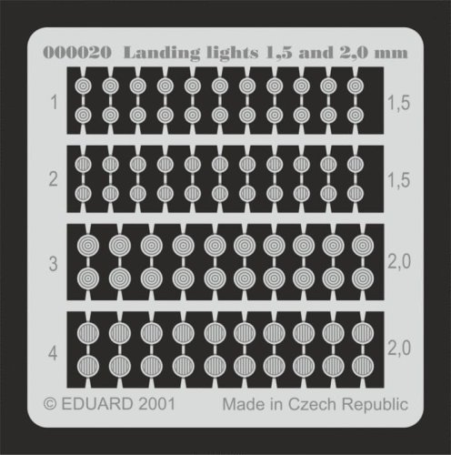 Go to product EDUARD 00020 - Landing lights 1,5 and 2mm