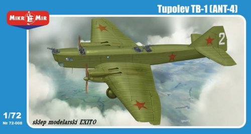 Go to product MIKROMIR 72008 - 1:72 Tupolev TB-1 ( ANT-4 )
