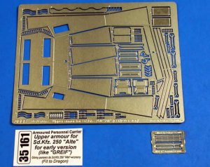 ABER 35161 - 1:35 Armored Personnel Carrier Upper armour for Sdkfz.250 Alte for early version (like Greif)