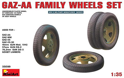Go to product MINIART 35099 - 1:35 GAZ-AA Wheels Set