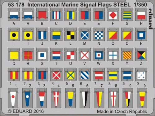 Go to product EDUARD 53178 - 1:350 International Marine Signal Flags - Steel