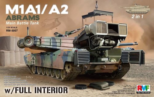 Go to product RYE FIELD MODEL 5007 - 1:35 M1A1/M1A2 Abrams w/ Full Interior