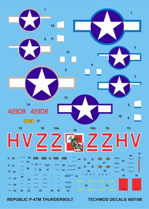 Go to product TECHMOD 48010 - 1:48 P-47 M Thunderbolt