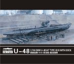FLYHAWK 1101 - 1:700 U-boat Type VII B with Dock