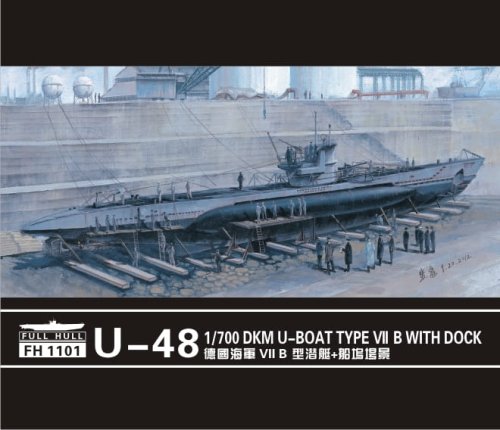 Go to product FLYHAWK 1101 - 1:700 U-boat Type VII B with Dock