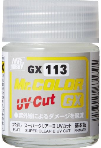 Go to product Mr.Hobby GX113 - Mr. Color Super Clear III UV Cut Flat 18 ml