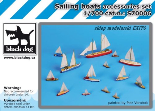 Go to product BLACK DOG S70006 - 1:700 Sailing boats accessories set
