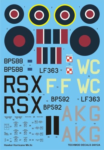 Go to product TECHMOD 24012 - 1:24 Hawker Huricane Mk.IIc