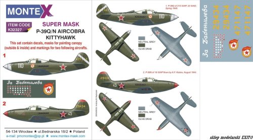Go to product MONTEX K32327 - 1:32 P-39Q/N Airacobra