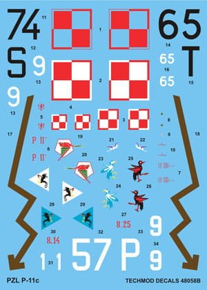 Go to product TECHMOD 48058 - 1:48 PZL P.11c