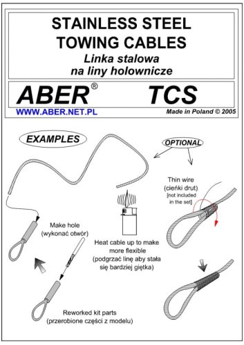 Go to product ABER TCS25 - Stainless Steel Towing Cables 2,5mm, 120 cm long