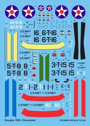Go to product TECHMOD 72134 - 1:72 Douglas TBD-1 Devastator