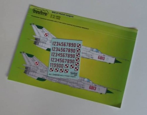 Go to product MODELMAKER D72008 - 1:72 MiG-21 Polish insignia
