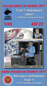 TORO MODEL 48F22 - 1:48 Polish Army in France 1917 - Ford T Ambulance driver
