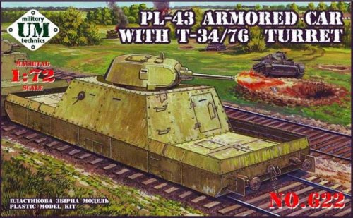 Go to product UNIMODELS 622 - 1:72 Armored car PL-43 with T-34/76 turret