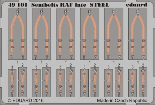 Go to product EDUARD 49101 - 1:48 Seatbelts RAF late - Steel