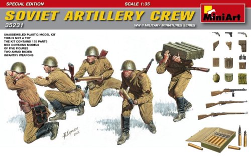 Go to product MINIART 35231 - 1:35 Soviet Artillery Crew Special Edition