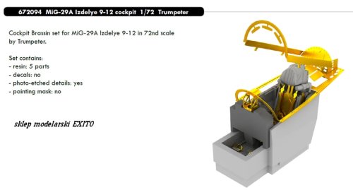 Go to product EDUARD 672094 - 1:72 MiG-29A Izdelye 9-12 cockpit