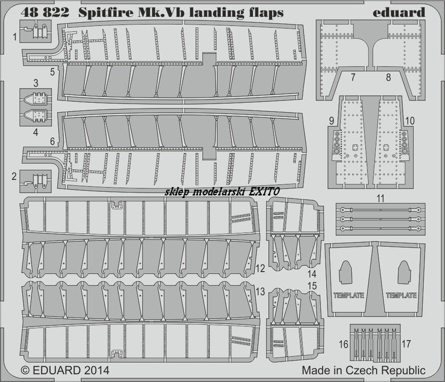 Go to product EDUARD 48822 - 1:48 Spitfire Mk.V landing flaps