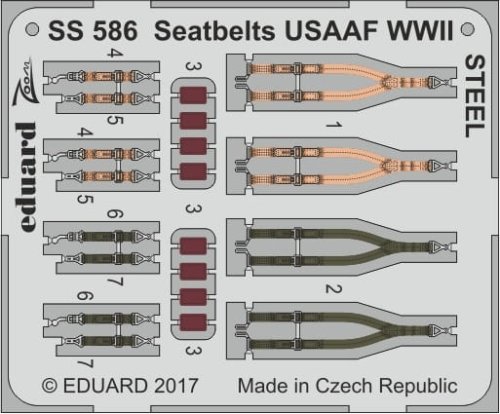 Go to product EDUARD SS586 - 1:72 Seatbelts USAAF WWII - Steel