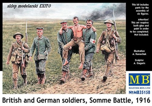 Go to product MASTER BOX 35158 - 1:35 British and German soldiers Somme Battle 1916