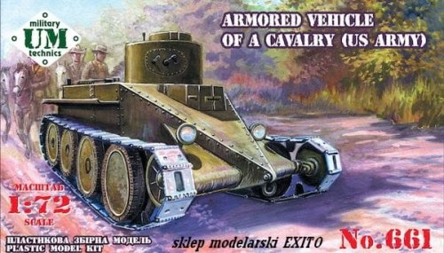 Go to product UNIMODELS UM-MT 661 - 1:72 US Army Armored vehicle of a cavalry Combat Cars T1