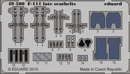 Go to product EDUARD 49500 - 1:48 F-111 late seatbelts