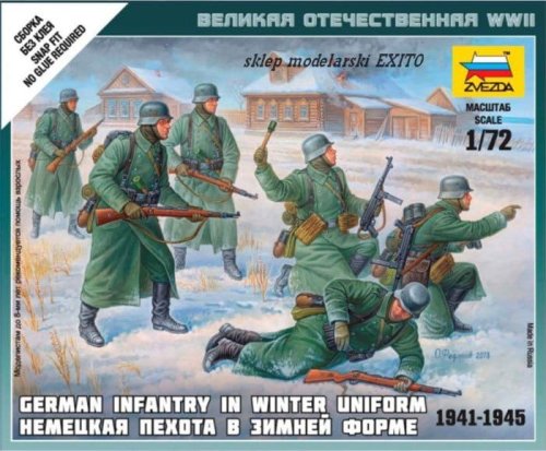 Go to product ZVEZDA 6198 - 1:72 German Infantry in winter uniform 1941-45