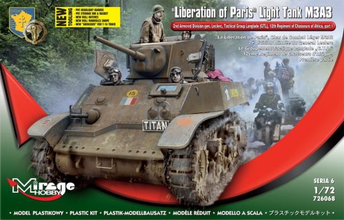 Go to product MIRAGE 726068 - 1:72 Light Tank M3A3 Liberation of Paris