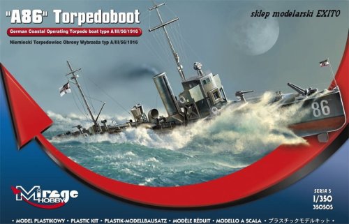Go to product MIRAGE 350505 - 1:350 A86 German Torpedoboat type A III /56 /1916