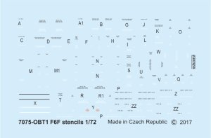 EDUARD D72014 - 1:72 F6F stencils