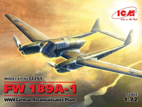 Go to product ICM 72291 - 1:72 Focke Wulf FW 189A-1 German Reconnaissance Plane