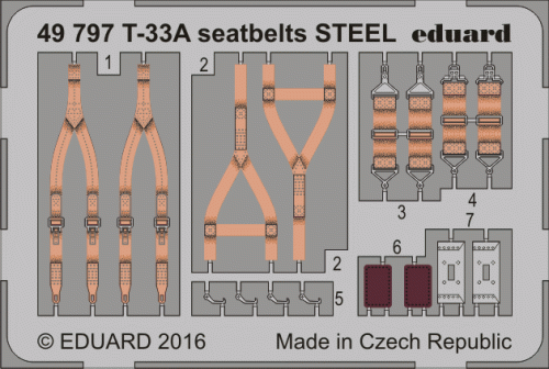 Go to product EDUARD 49797 - 1:48 T-33A seatbelts - Steel