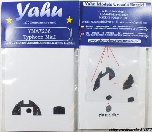 Go to product YAHU YMA7238 - 1:72 Typhoon Mk.I - Instrument Panel