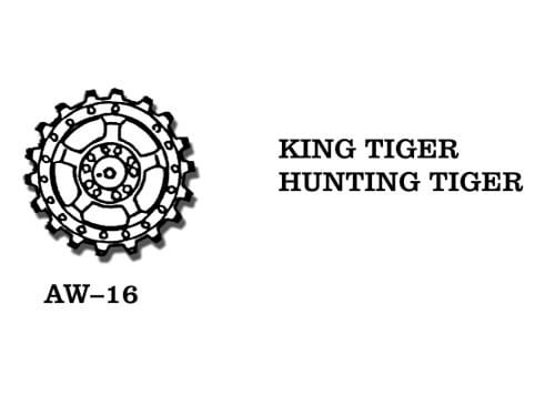 Go to product Friulmodel AW-16 - 1:35 King Tiger / Hunting Tiger metal sprocket wheels