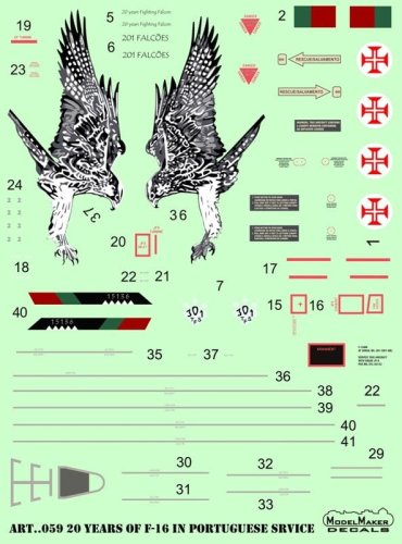 Go to product MODELMAKER D48059 - 1:48 20 Years of F-16 in Portuguese service