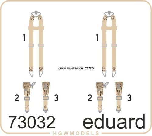 Go to product EDUARD 73032 - 1:72 Seatbelts Luftwaffe WWII bombers Superfabric