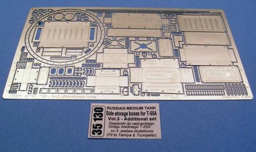 Go to product ABER 35130 - 1:35 Russian Medium Tank Side storage boxes for T-55A vol.3 - Additional set