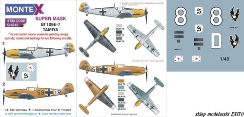 Go to product MONTEX K48310 - 1:48 Messerschmitt Bf 109E-7