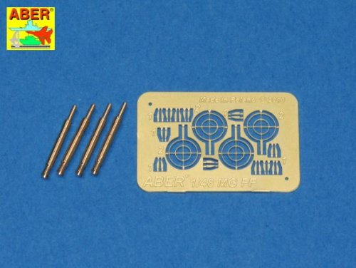 Go to product ABER A48008  - 1:48 Set of 4 barrels for German Oerlikon 20mm aircraft machine guns MG FF with sights